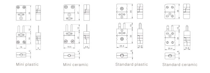熱電対の部品および部品の標準的な熱電対コネクターのタイプ K